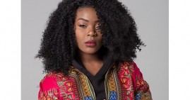 Model wearing clothing from African Fabric Co.