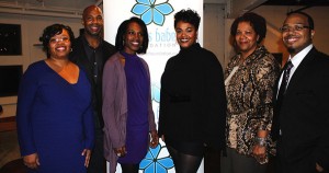Jill Scott and scholarship recipients of her Blue Babes Foundation Program