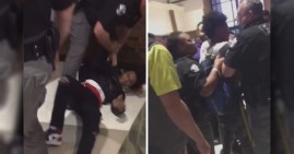 Police violently manhandling high school students over candy