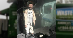 Racist doll left hanging on Steven Parks' work truck