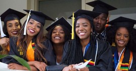 African American scholarship recipients and college graduates