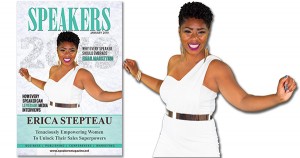 Erica Stepteau on the cover of Speakers Magazine