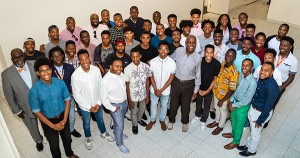 Young Black men at the From the Fire Academy with Danny Glover