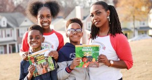 Authors Jennaye Fennell and her children