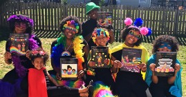 Shylene Santiago, founder of Learn a Language 4 Fun LLC, with her students