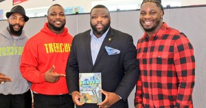 Tyrell Zimmerman with his NFL friends