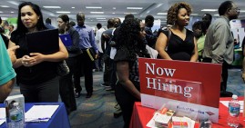 African Americans at Job Fair