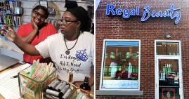 Dasha Tate and Deanna Jones, founders of Regal Beauty in Columbus, Ohio