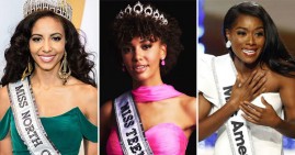 Cheslie Kryst, Miss USA; Kaliegh Garris, Miss Teen USA; and Nia Franklin, Miss America