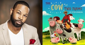 Cow on Two Farms by Peter Johnson