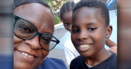 Jayden Grant and his grandmother