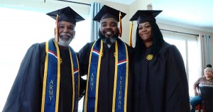 Mom, dad and granddad graduating college together