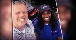 Officer Brian Nugent with Rameil Pitamber