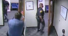 Black sheriff, Alan Gaston, confronted by white security guard