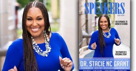 Stacie NC Grant on the cover of Speakers Magazine