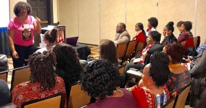 Valerie J. Coleman speaking at one of her workshops