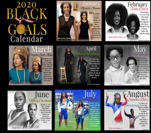 Black G.O.A.L.S. calendar celebrating Black women trailblazers