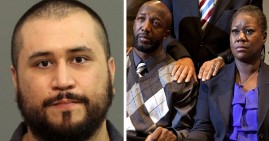 George Zimmerman and Trayvon Martin's parents