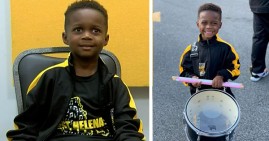 Jeremiah Travis, 5-year old drummer