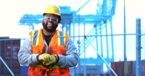 African American construction worker