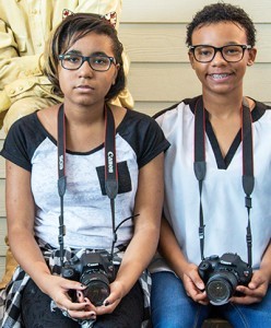 Teens learning photography at B-Roll Media and Arts in Maryland