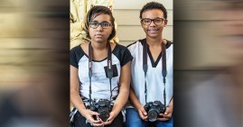 Teens learning photography at B-Roll Media and Arts in Maryland