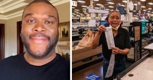 Tyler Perry pays grocery bills for seniors