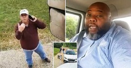 Travis Miller, truck driver from Oklahoma City who was blocked in