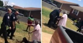 Tye Anders' grandmother stopping Texas police from arresting her grandson