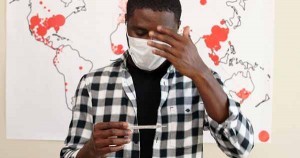 African American man with coronavirus
