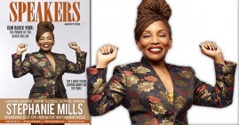 Stephanie Mills on the cover of Speakers Magazine