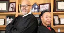 Judge Rebekah Coleman with her dad