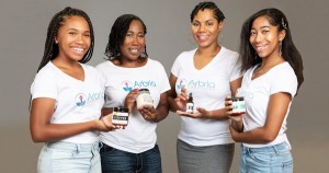 Ayanna Jackson, founder of Arbria Creations, with her daughters