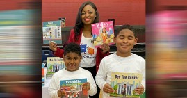 Pongee Barnes and her sons, the founders of Little Owners book series