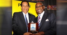 Thomas Farrington, founder of PHEN with Congressman Gregory Meeks