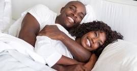 Happy Black couple dealing with ED