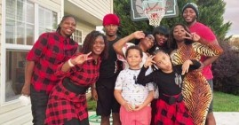 June Hassan with her children and grandchildren