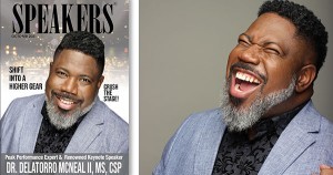 Delatorro McNeal on Speakers Magazine cover