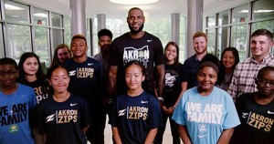 Lebron James teaching kids
