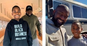 Sean and Caden Harris building thier financial literacy school bus