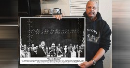 Lawrence D. Jones with Rise to History graphic