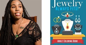 Joi Marjani Hunter, founder of the Jewelry Always Fits adult coloring book