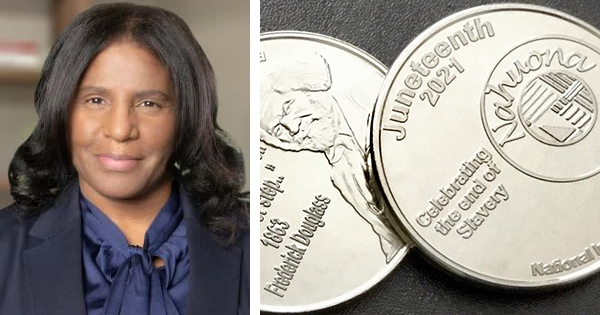 Beverly David Robinson, founder of the Juneteenth commemorative coin