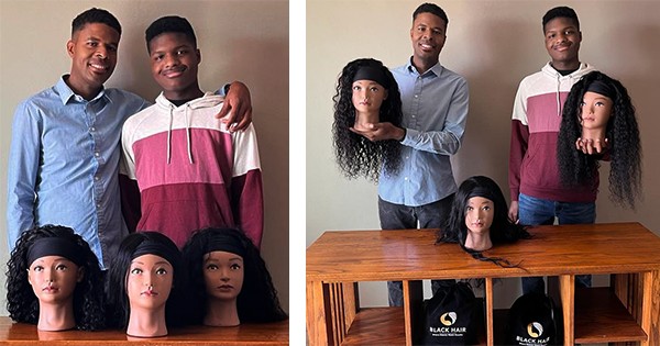 Dante Lee and son, founders of first Black maled-owned wig and extensions brand