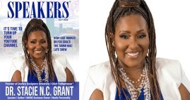 Stacie NC Grant on the cover of Speakers Magazine