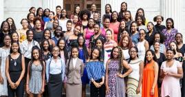 Black teen girls from the At The Well Conference at Princeton