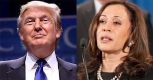 Donald Trump and Kamala Harris