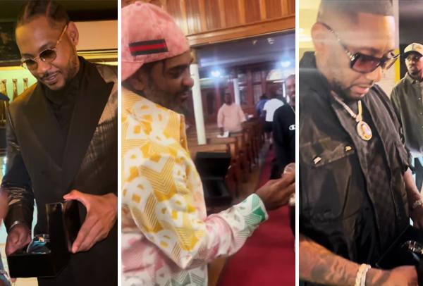 Celebrities Carmelo Anthony, Jim Jones, and Maino Support Black-Owned Jewelry Brand During NYC Fashion Week