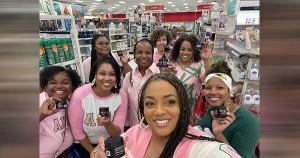 Black women at a Target store