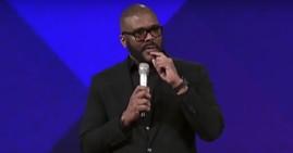 Tyler Perry during Angie Stone's funeral